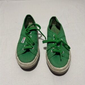 Superga Green Canvas Sneakers